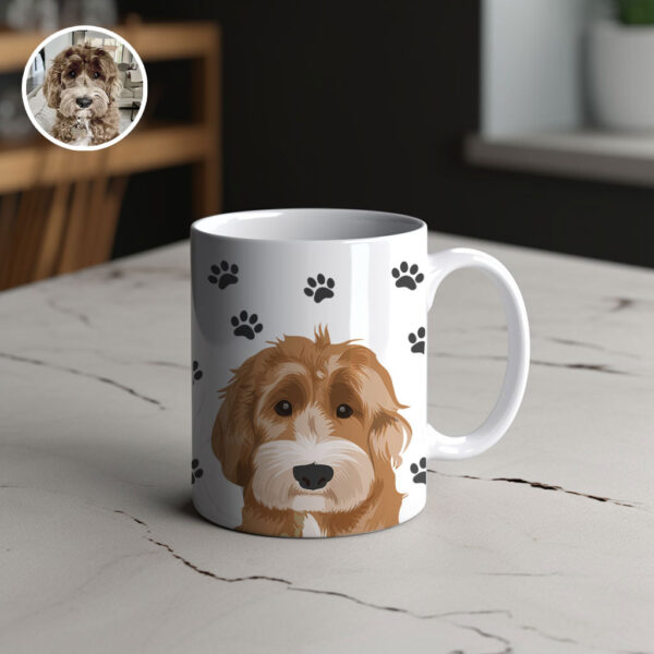 PERZONALIZED PET & PAW PATTERN MUG - Imagen 2