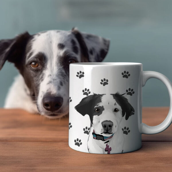 PERZONALIZED PET & PAW PATTERN MUG