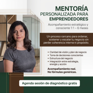 MENTORÍA PERSONALIZADA PARA EMPRENDEDORES - 6 MESES