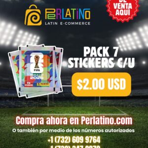 PACK DE STICKERS PANINI MUNDIAL 2026 (7 LÁMINAS)