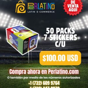 CAJA DE 50 PACKS STICKERS PANINI MUNDIAL 2026 (350 LÁMINAS)