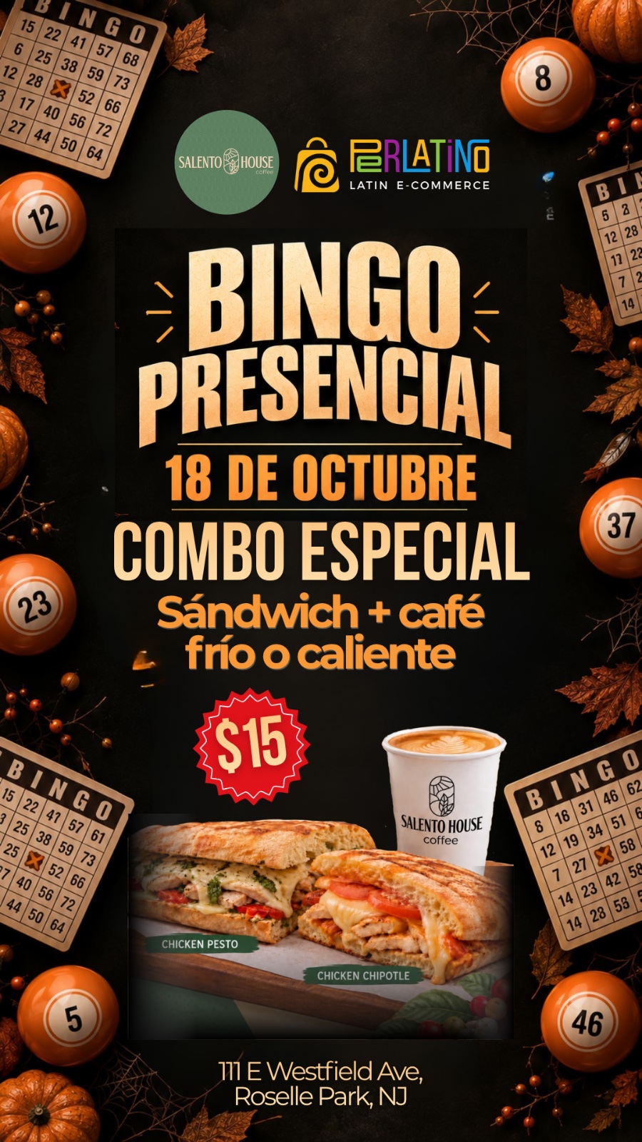 SÁNDWICH CHICKEN CHIPOTLE | HALLOWEEN BINGO FEST PERLATINO
